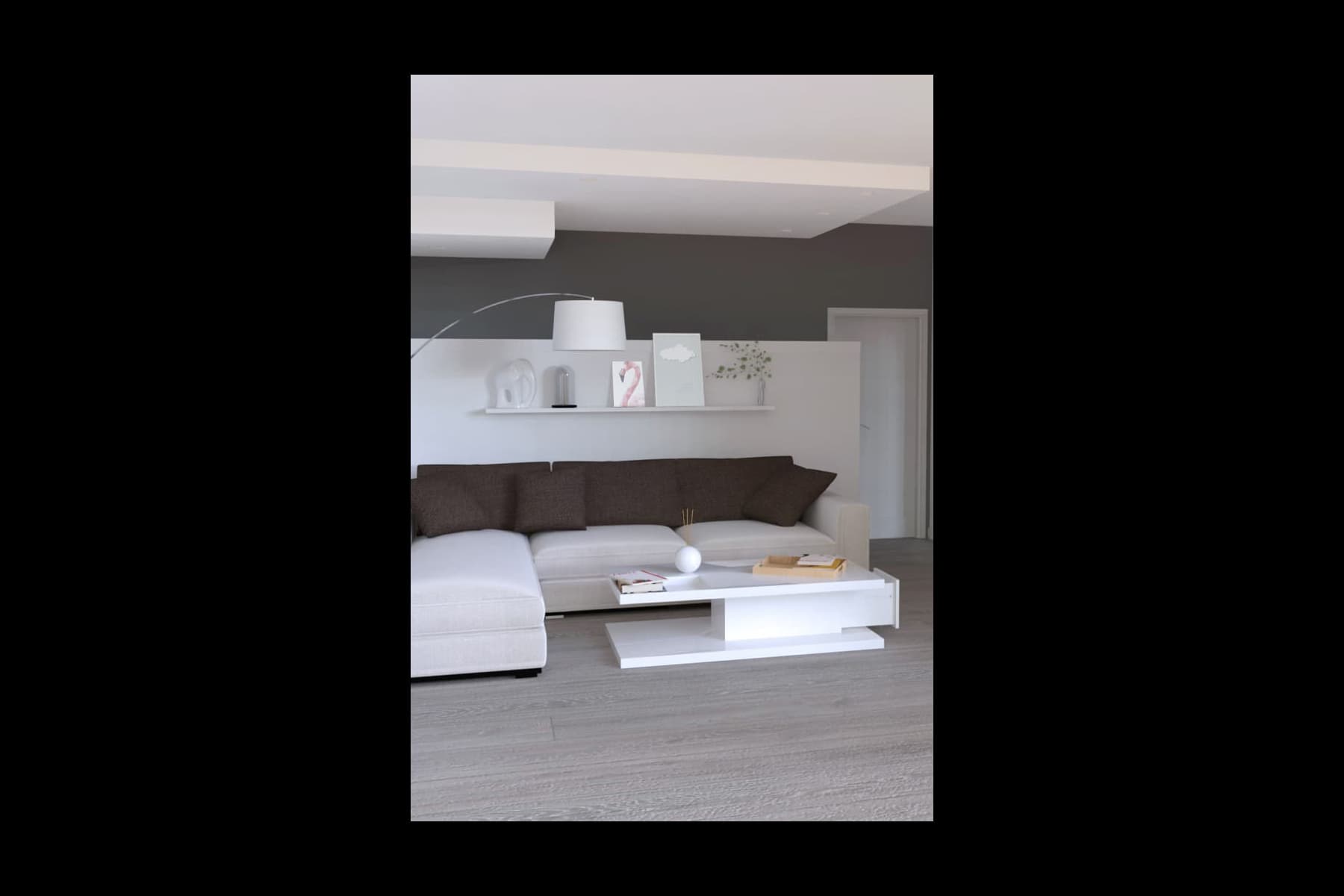 render of apartment made by whitestudio umberto scaglia